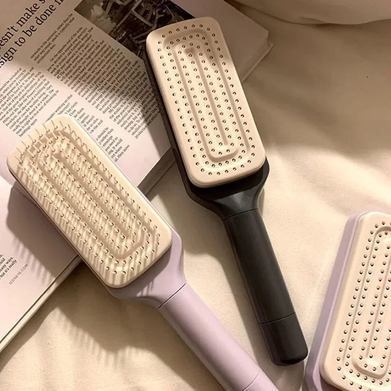Rotatable Self Cleaning Hair Comb