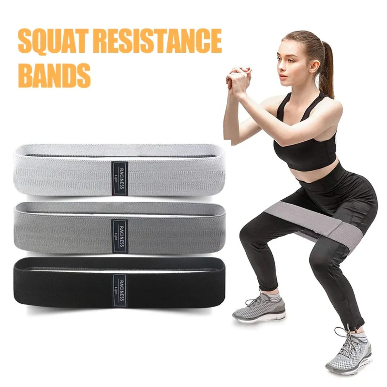 3-Piece Squat & Yoga Resistance Band Set