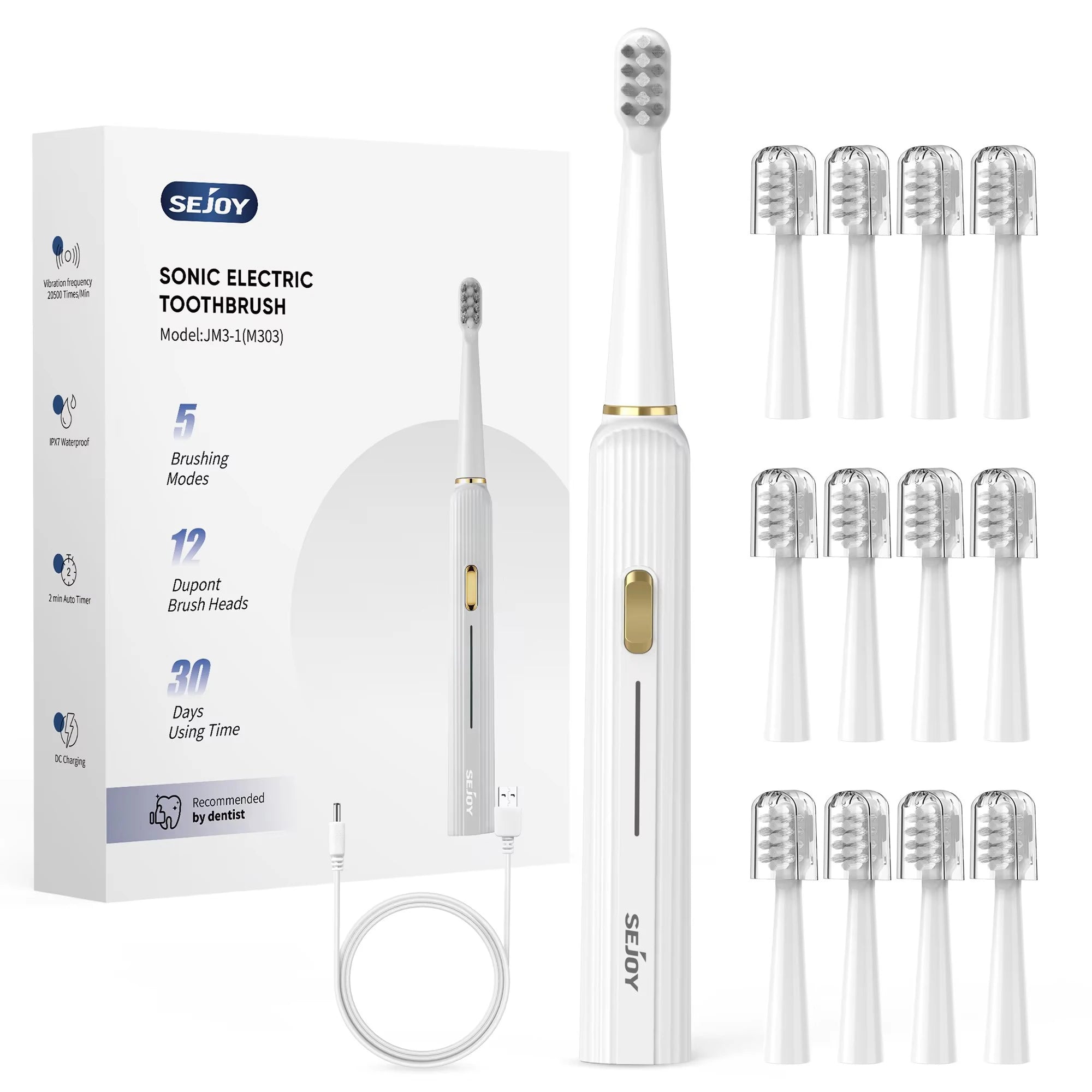 Sejoy 5-Mode Rechargeable Electric Toothbrush