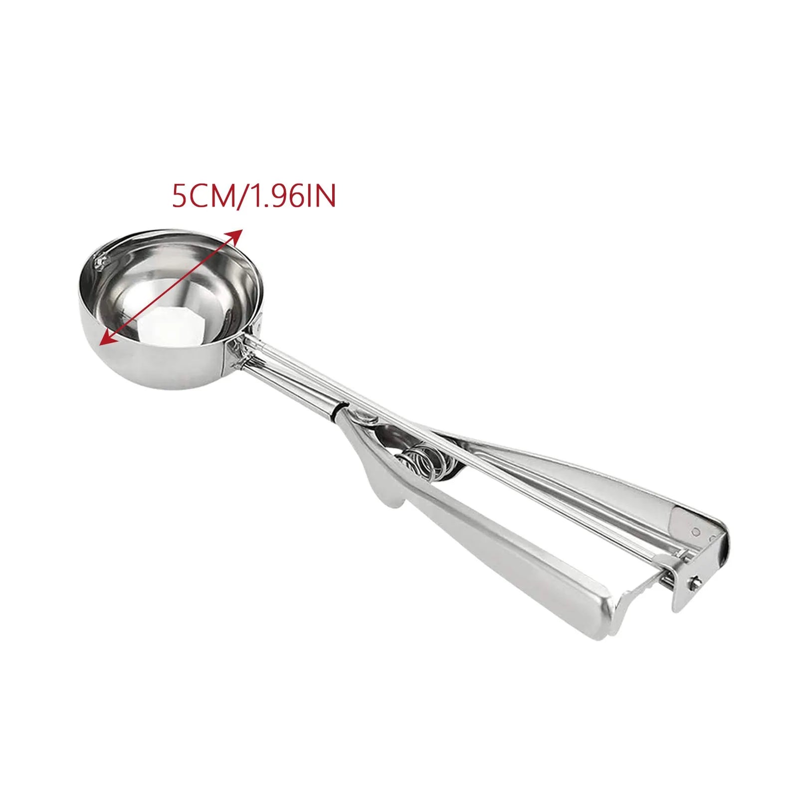 3pc Stainless Steel Scoop Set with Spring