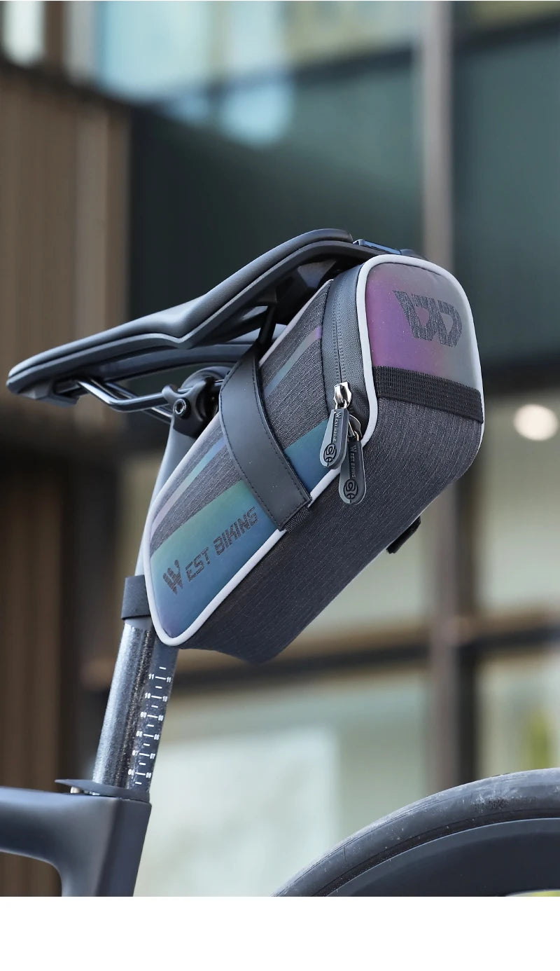 WEST BIKING Reflective Bike Saddle Bag