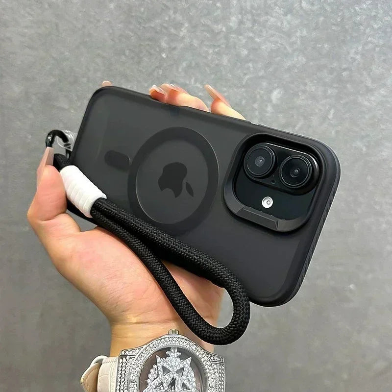 Luxury MagSafe Matte Case with Lanyard