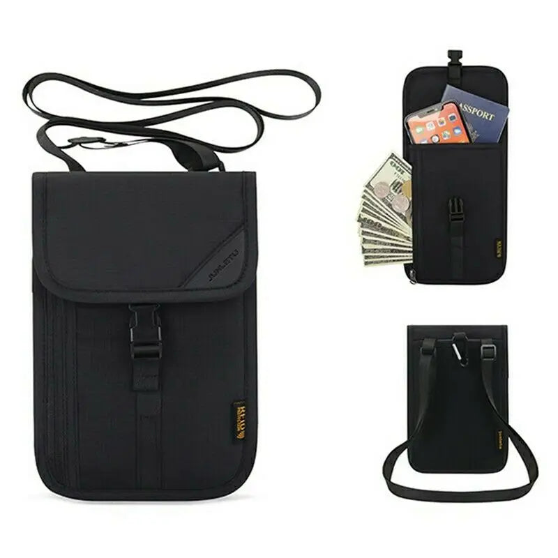 RFID Travel Neck Wallet & ID Holder