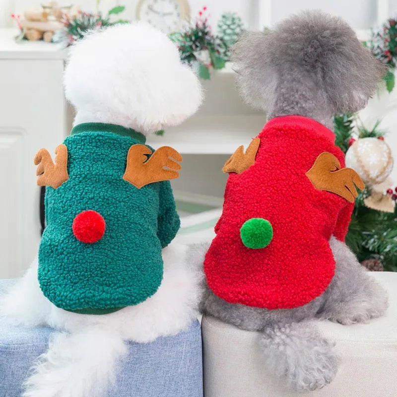 Christmas Fleece Sweater for Small Pets