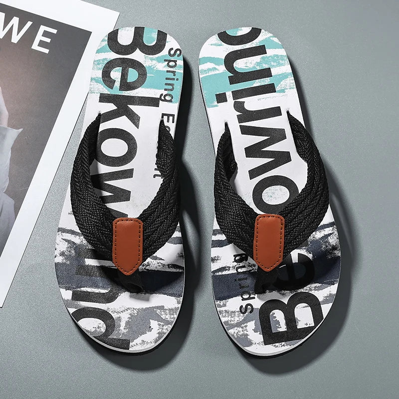 Summer Men Flip Flops Breathable Slides