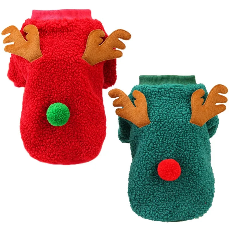 Christmas Fleece Sweater for Small Pets