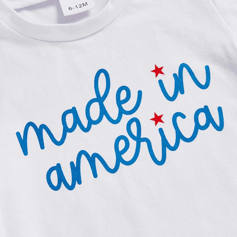 Toddler Girl 4th of July Outfit Set
