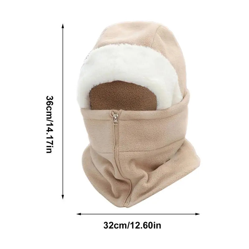 Winter Plush Face Mask & Hat for Men Women
