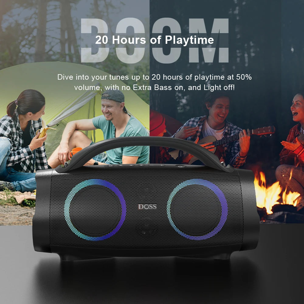 DOSS 100W Portable Bluetooth Waterproof Speaker
