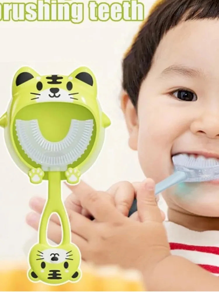 Cartoon Frog U-Shape Kids Toothbrush