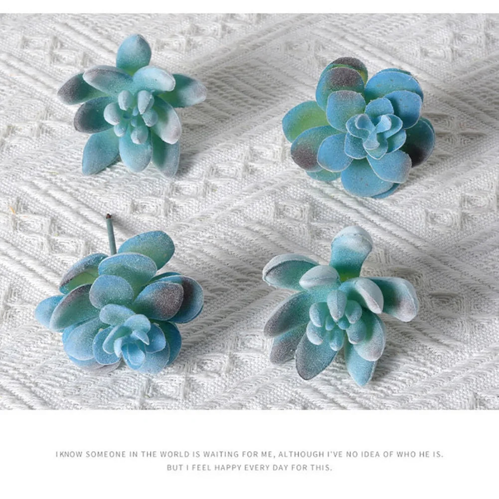 11PCS Blue Mini Artificial Succulent Set