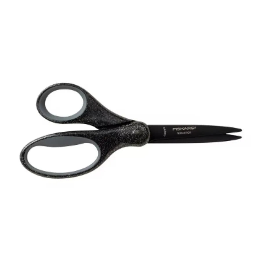 7" Non-Stick Soft Grip Scissors Black