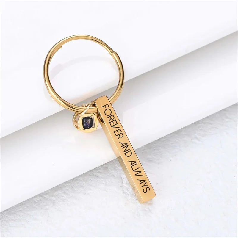 Custom Photo Projection Keychain Gift