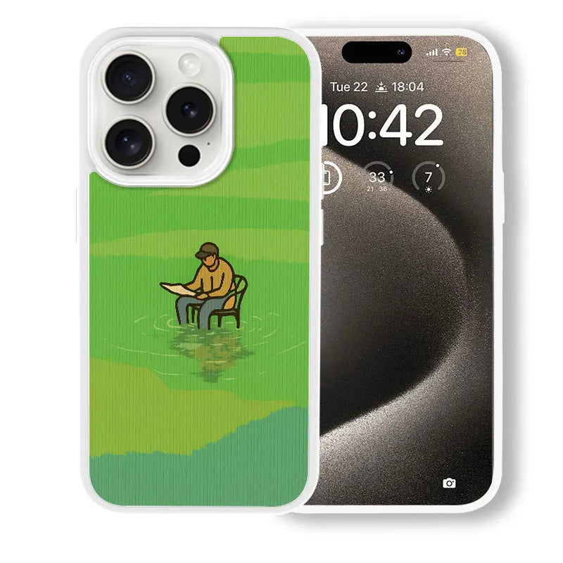 Man Reading Artistic iPhone Case