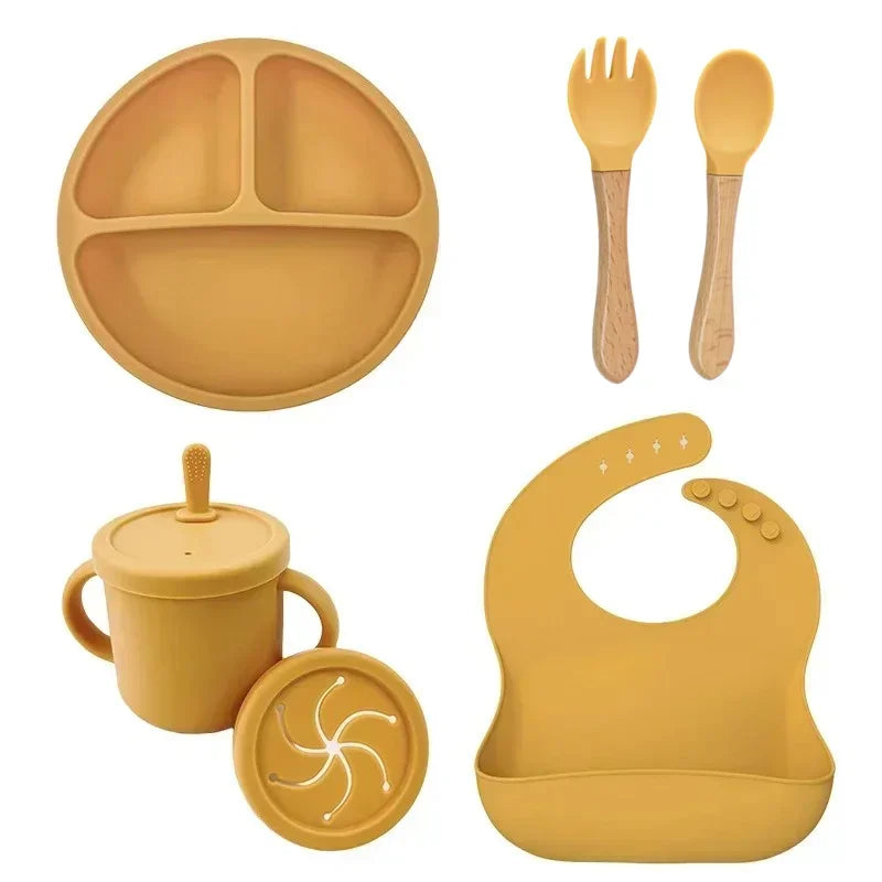 Silicone Baby Feeding Set with Suction