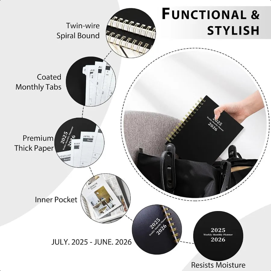 2025–2026 Spiral Planner with Stickers