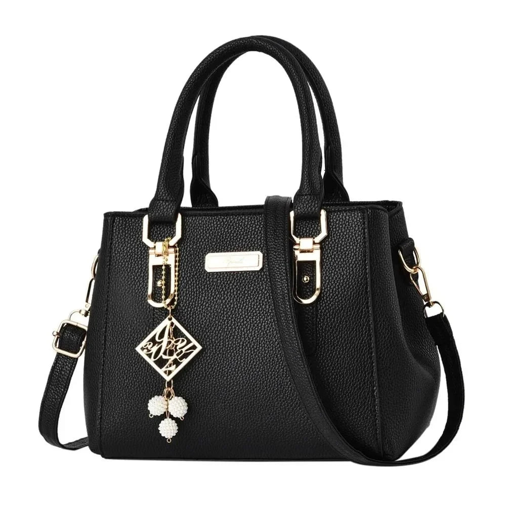 Casual Leather Shoulder Handbag