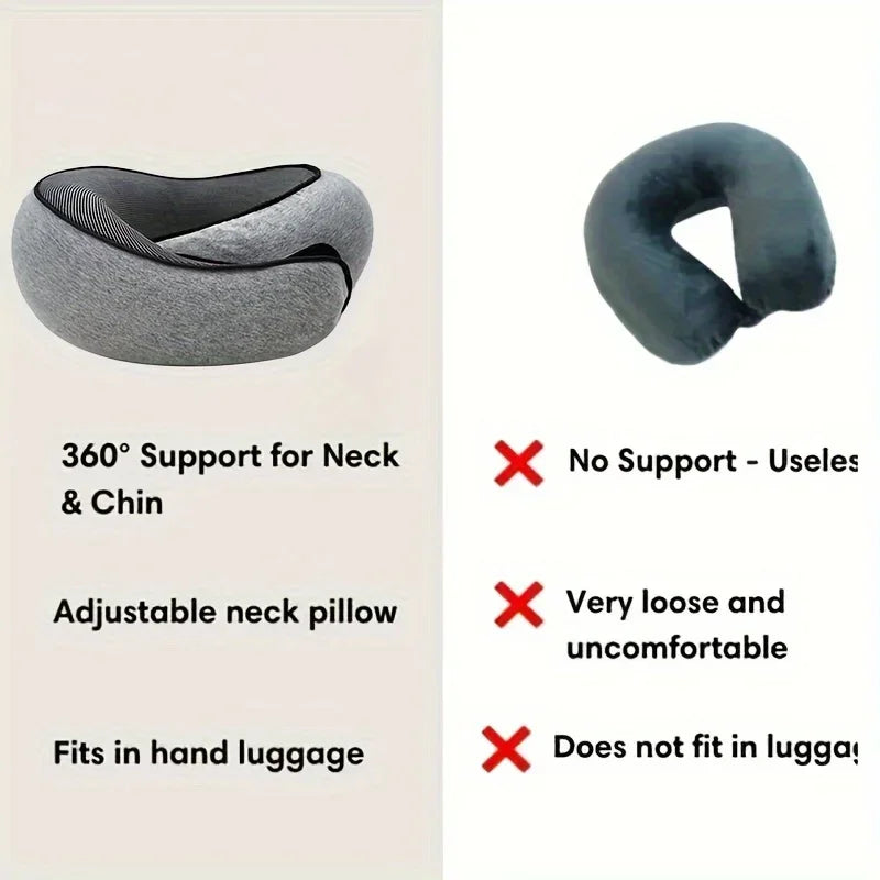 U-Shaped Memory Foam Travel Pillow