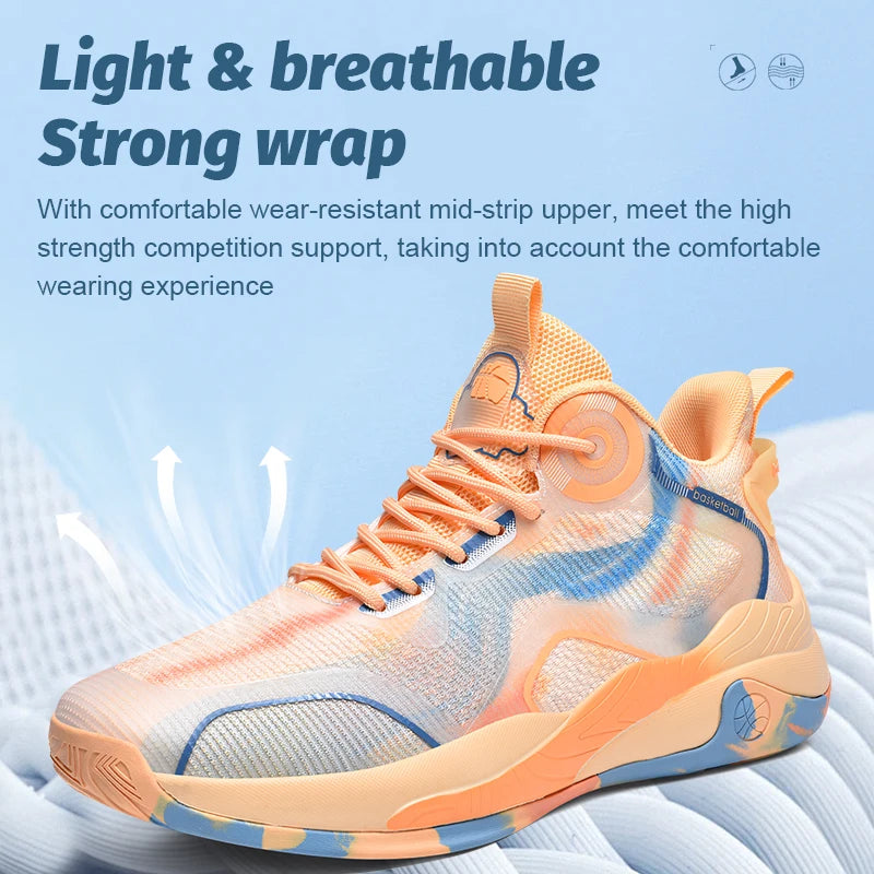 Men's Mid Basketball Shoes Non-Slip