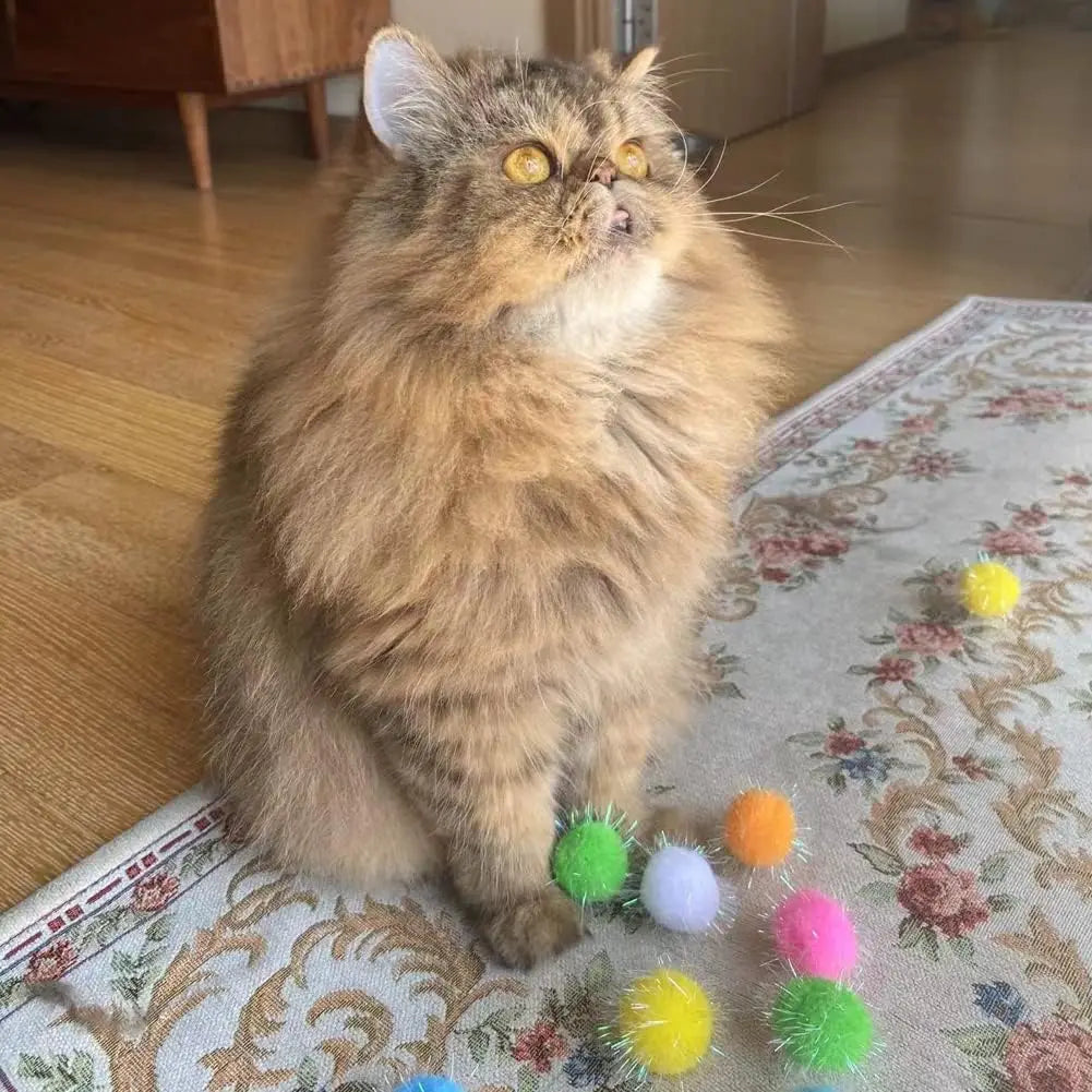 Super Sparkling Cat Chasing Ball 20PCS