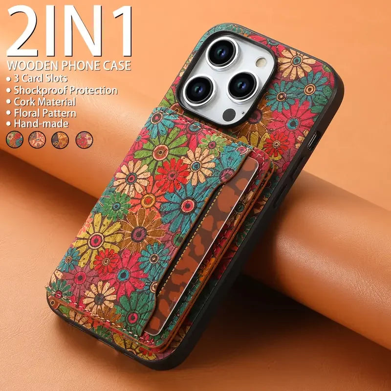 Denior Floral Cork Case iPhone 12–16