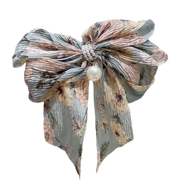 Spring Summer Big Knot Floral Hairpin