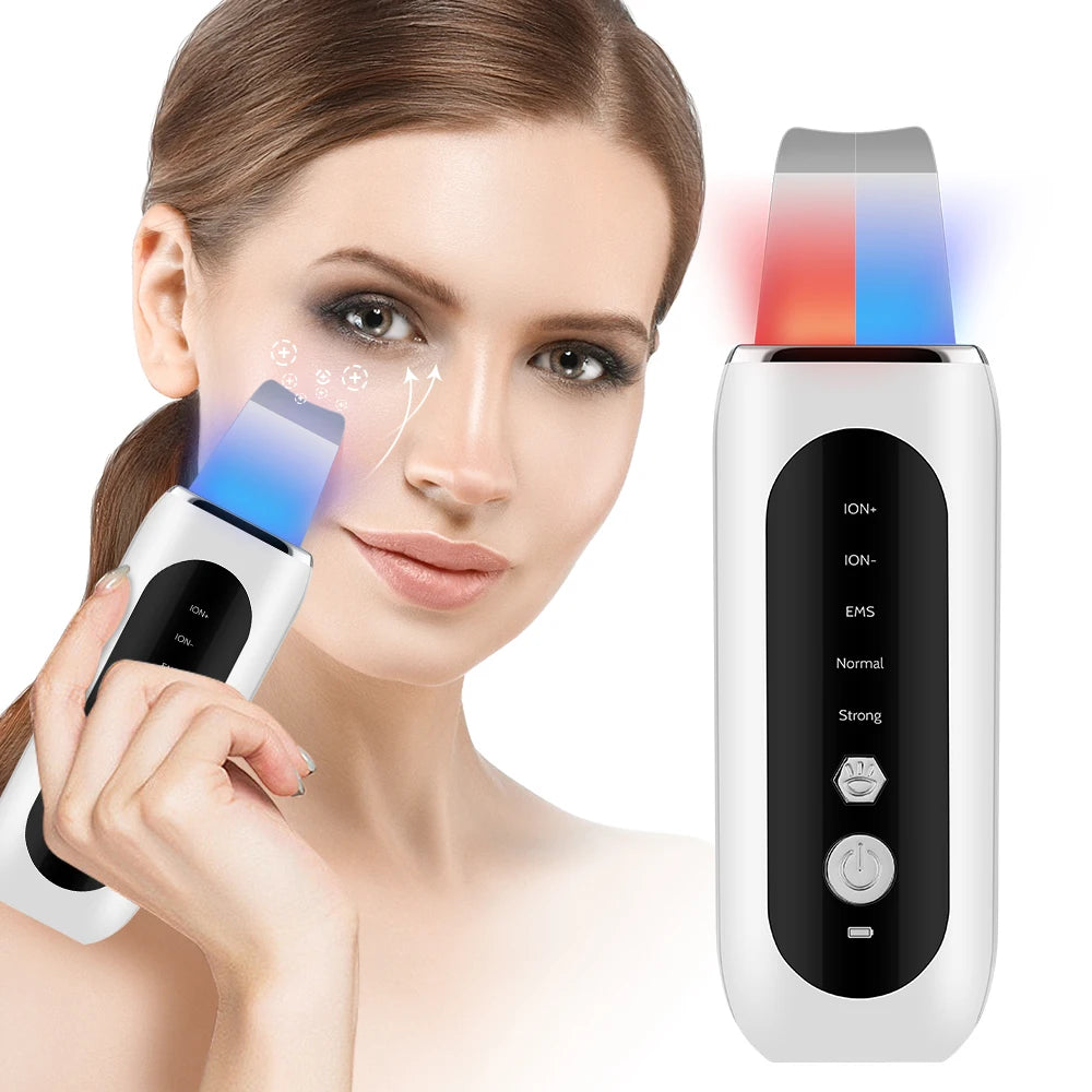 Ultrasonic Skin Scrubber LED EMS
