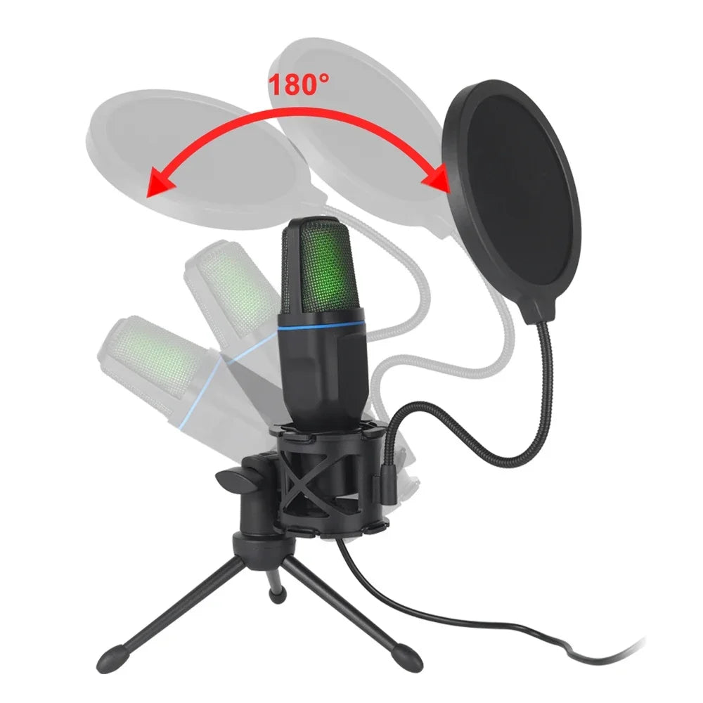 RGB USB Condenser Gaming Microphone