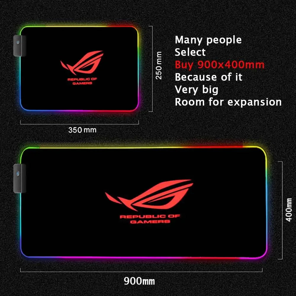 ftvae RGB ROG Gaming Mouse Pad LED Mat