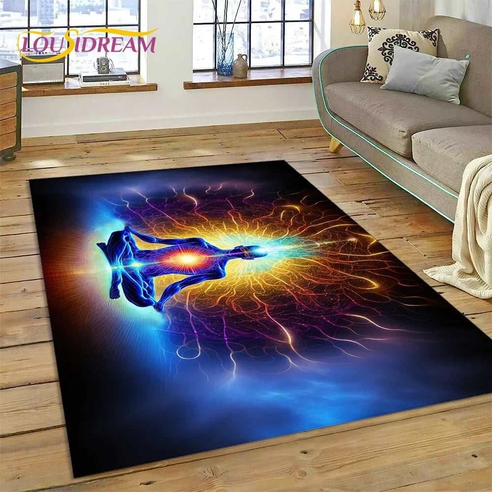3D Rainbow Chakra Yoga Meditation Rug