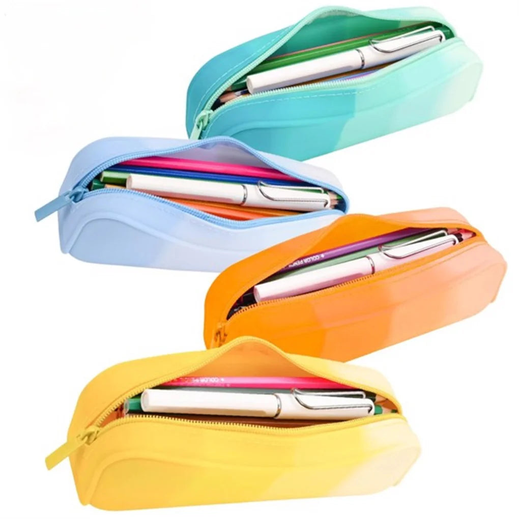 4PCS Silicone Waterproof Pencil Pouches