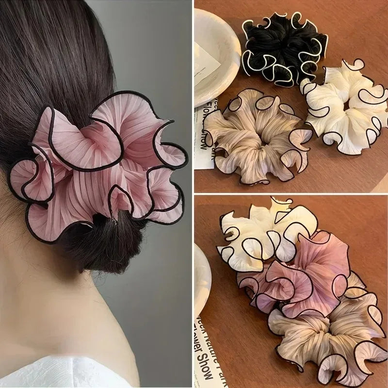 Korean Retro Oversize Chiffon Scrunchies