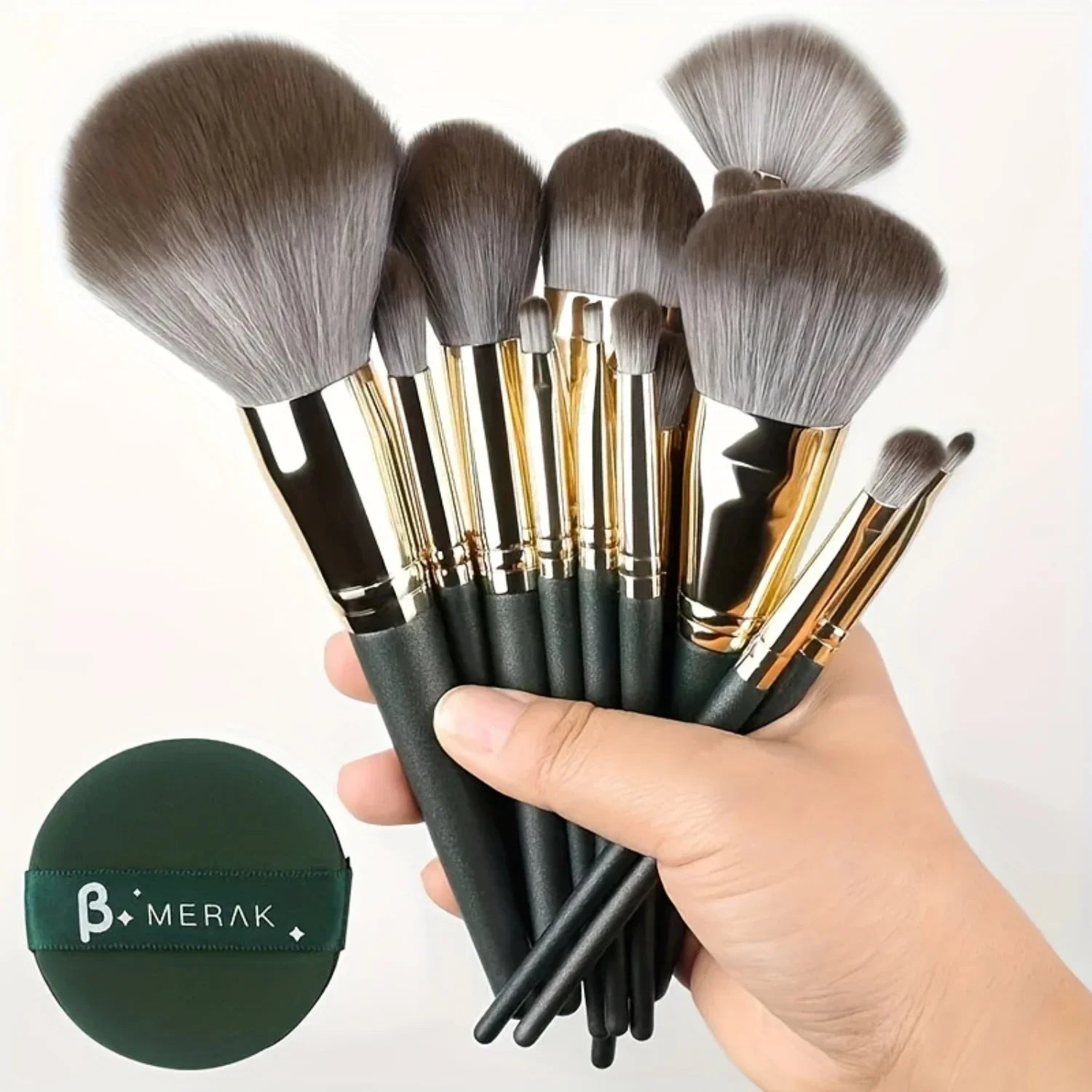 Green Cloud 14-Piece Makeup Brush Set