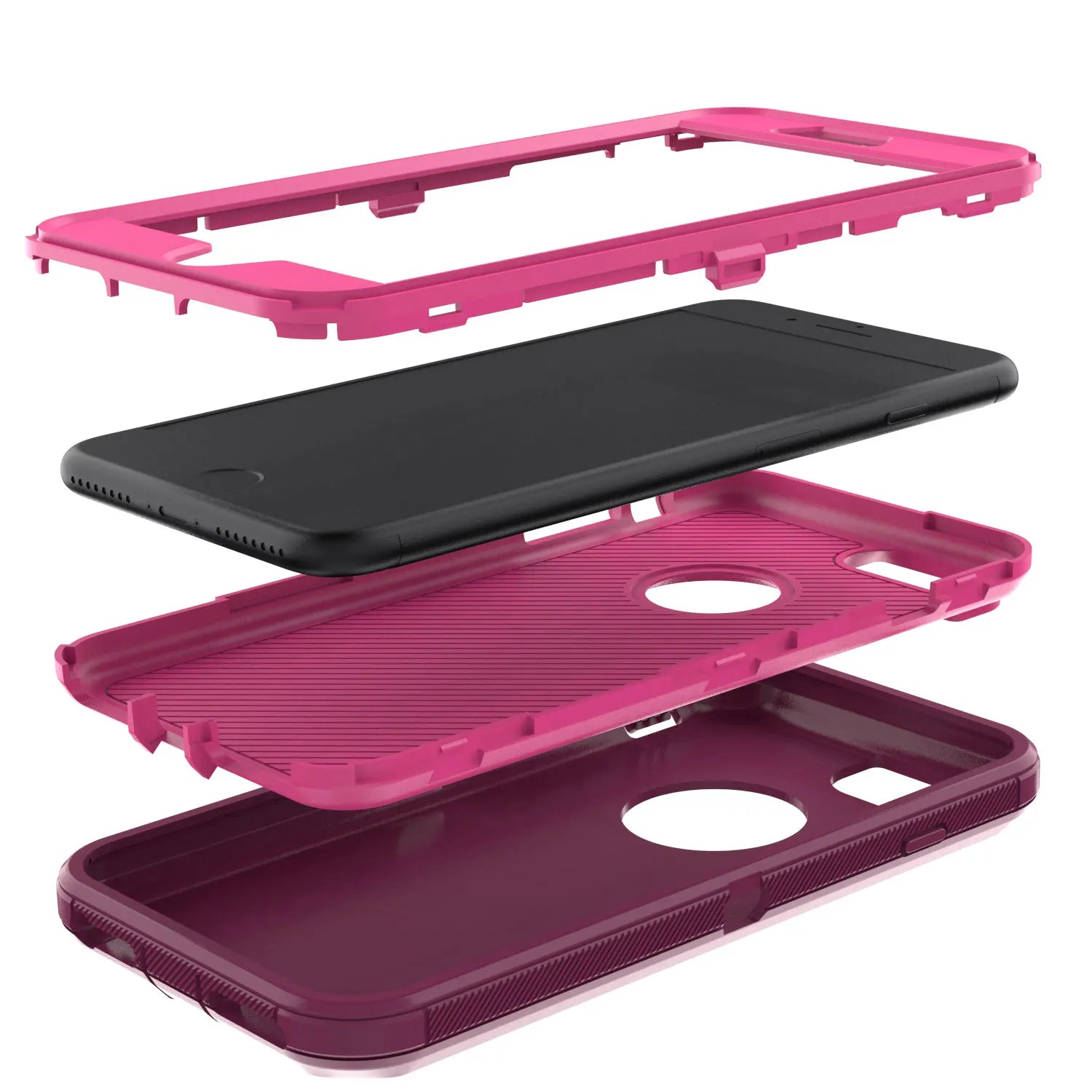 Dark Red Rugged for iPhone 8 Case