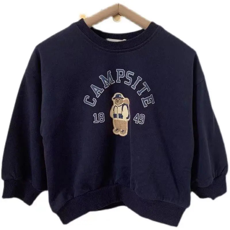 Bear Print Boys Sweatshirt – Autumn