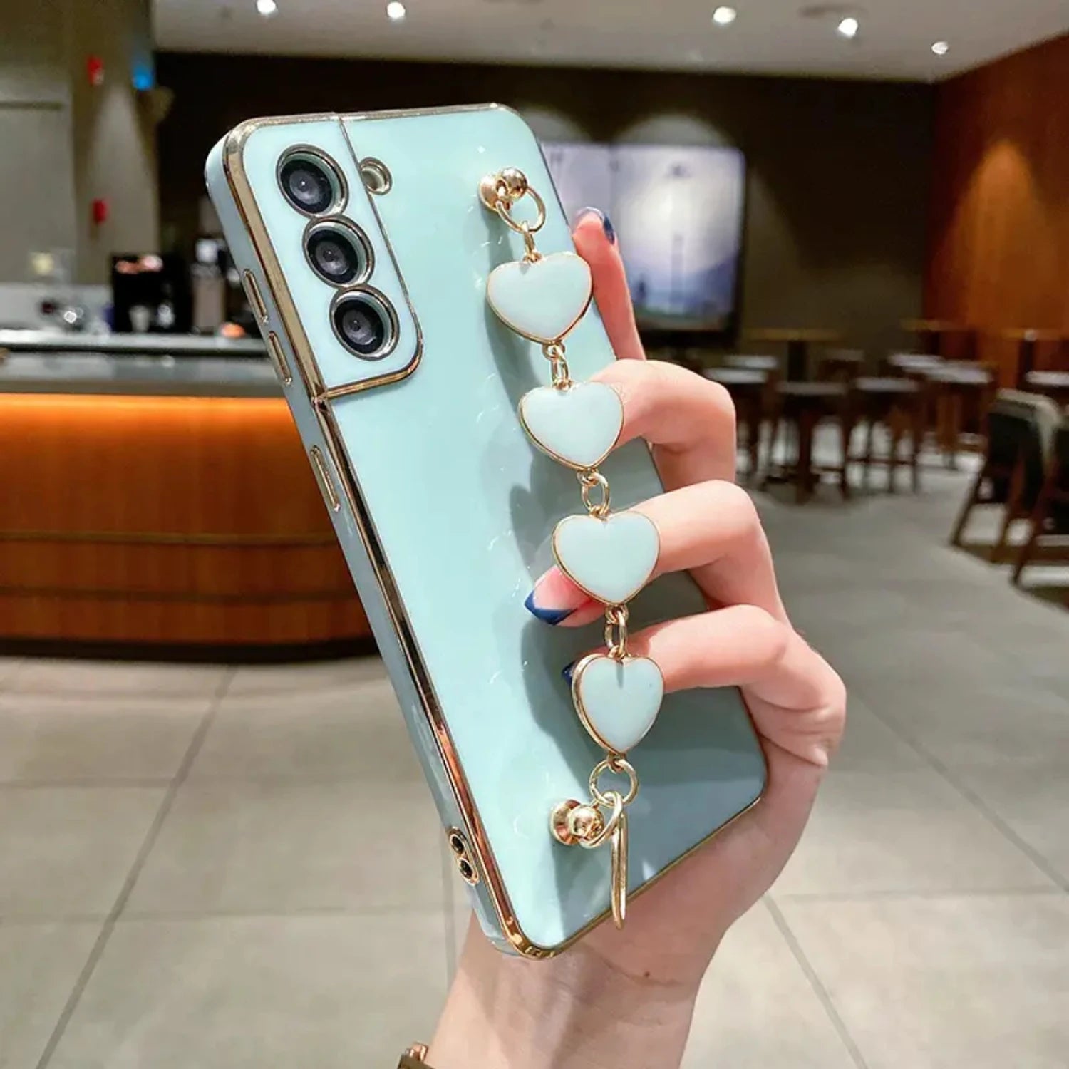 Heart Chain Shockproof Galaxy Case