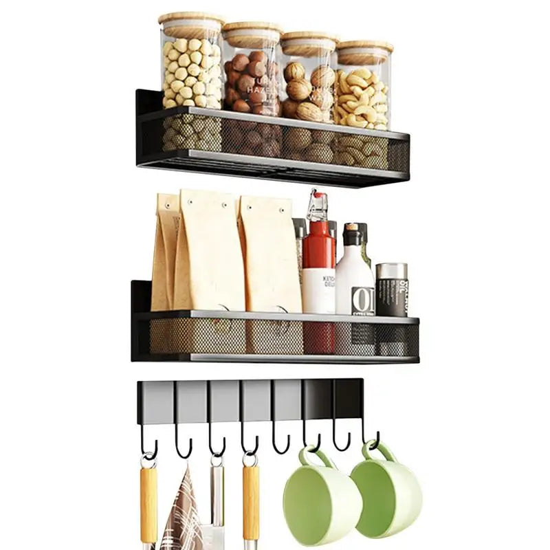 Magnetic Spice Rack Fridge Side Shelf