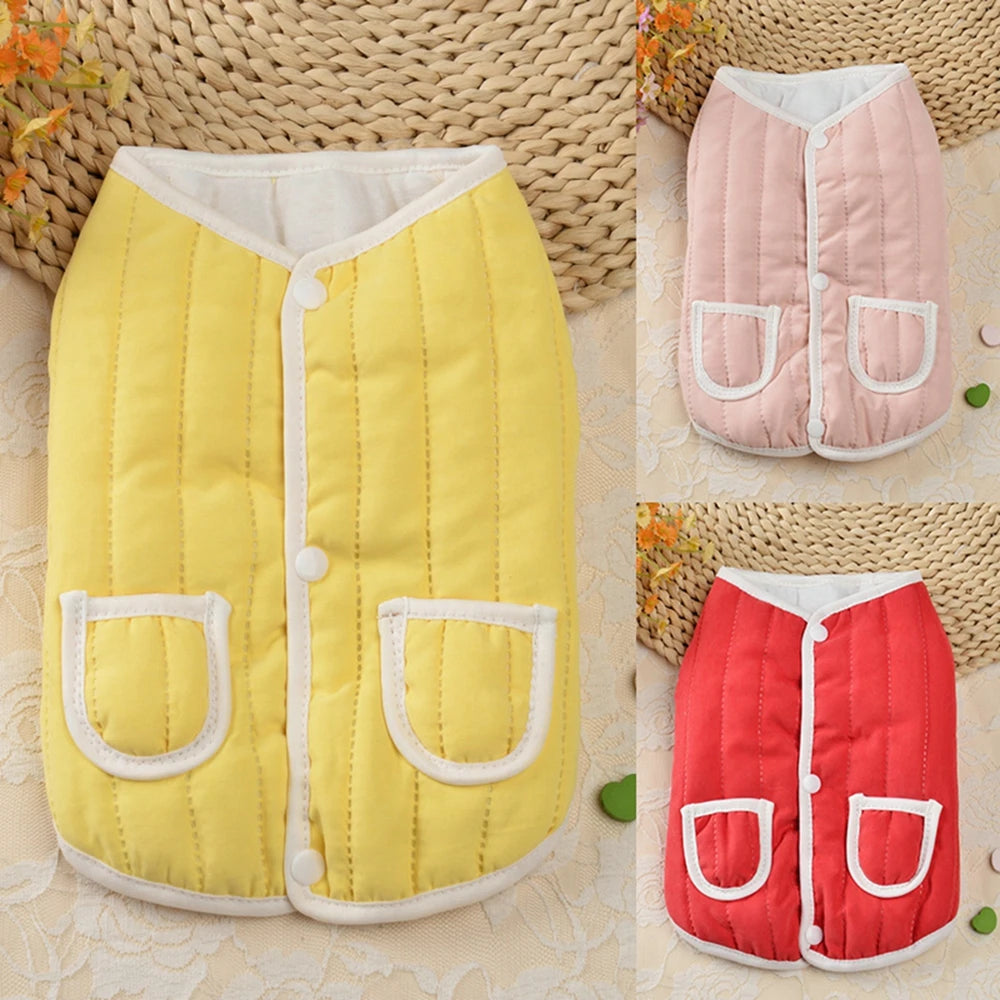 Warm Pocket Dog Winter Vest Jacket