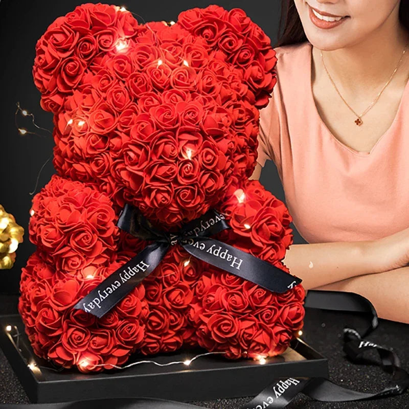 Rose Bear with LED Lights Gift Box