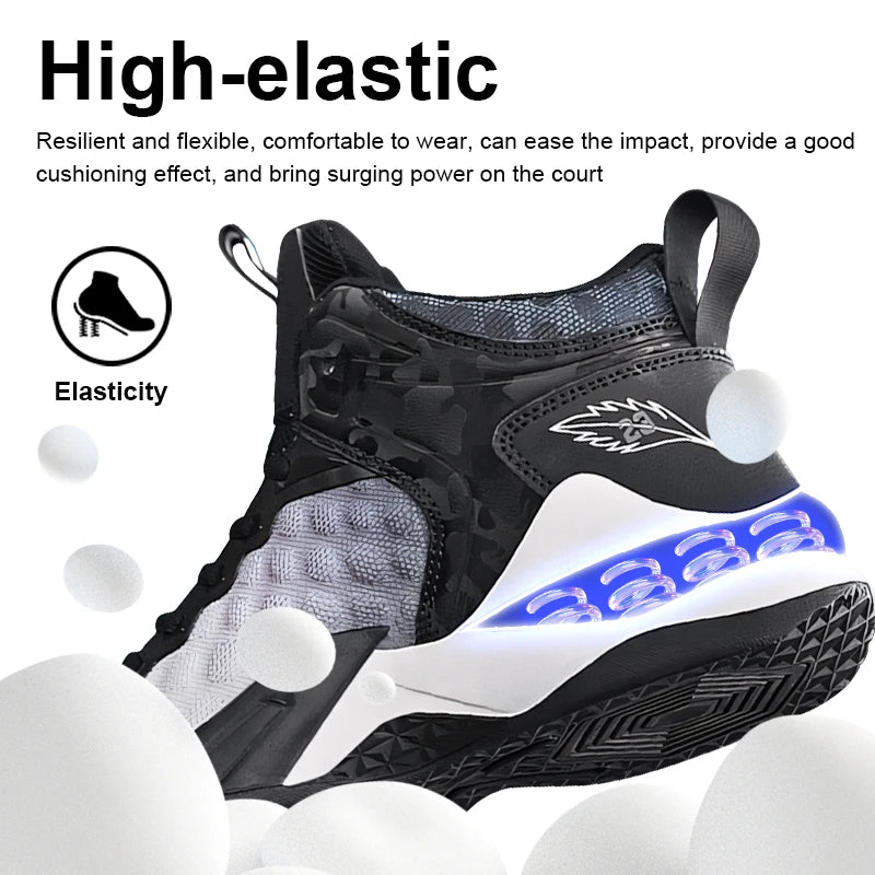 Men's Breathable Non-Slip Basketball Sneakers