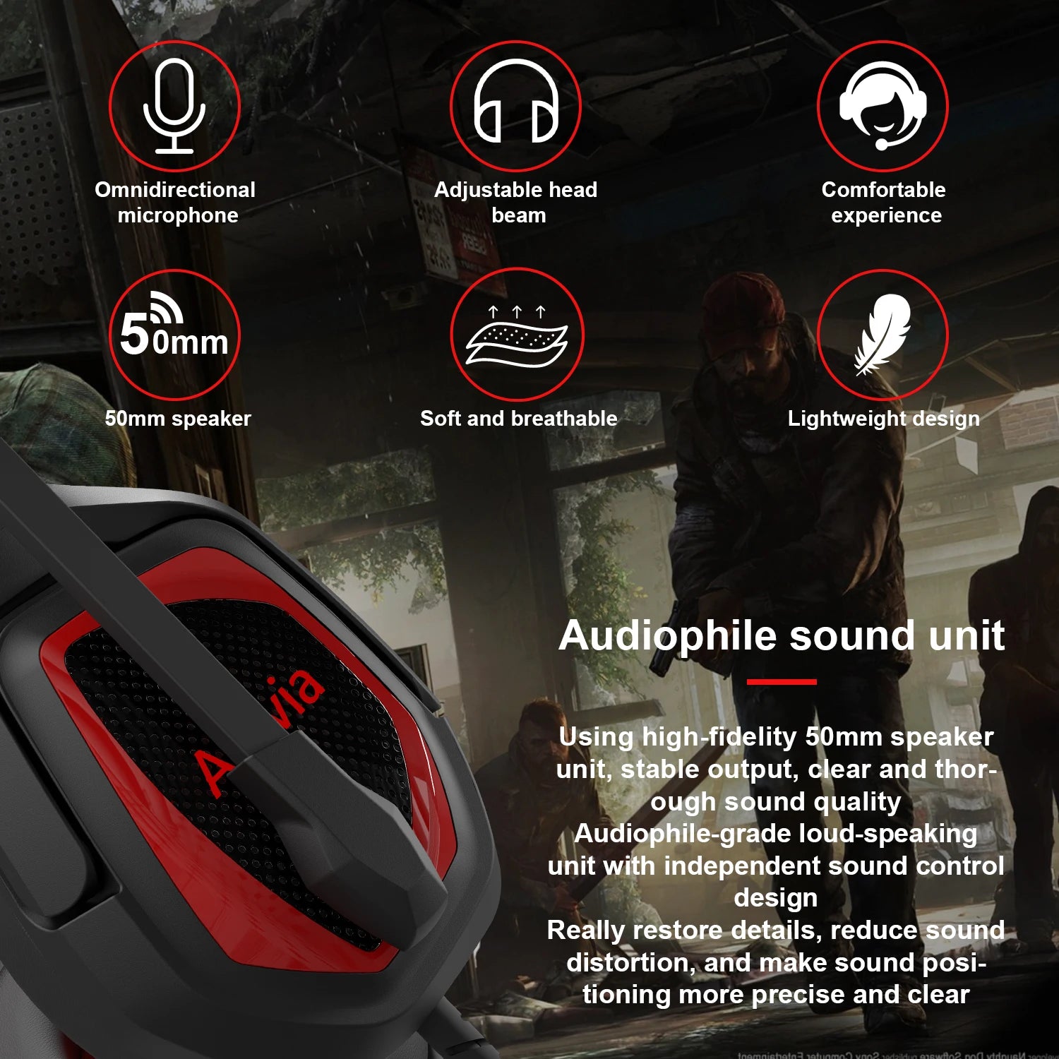 3.5mm Wired Gaming Headset with Mic