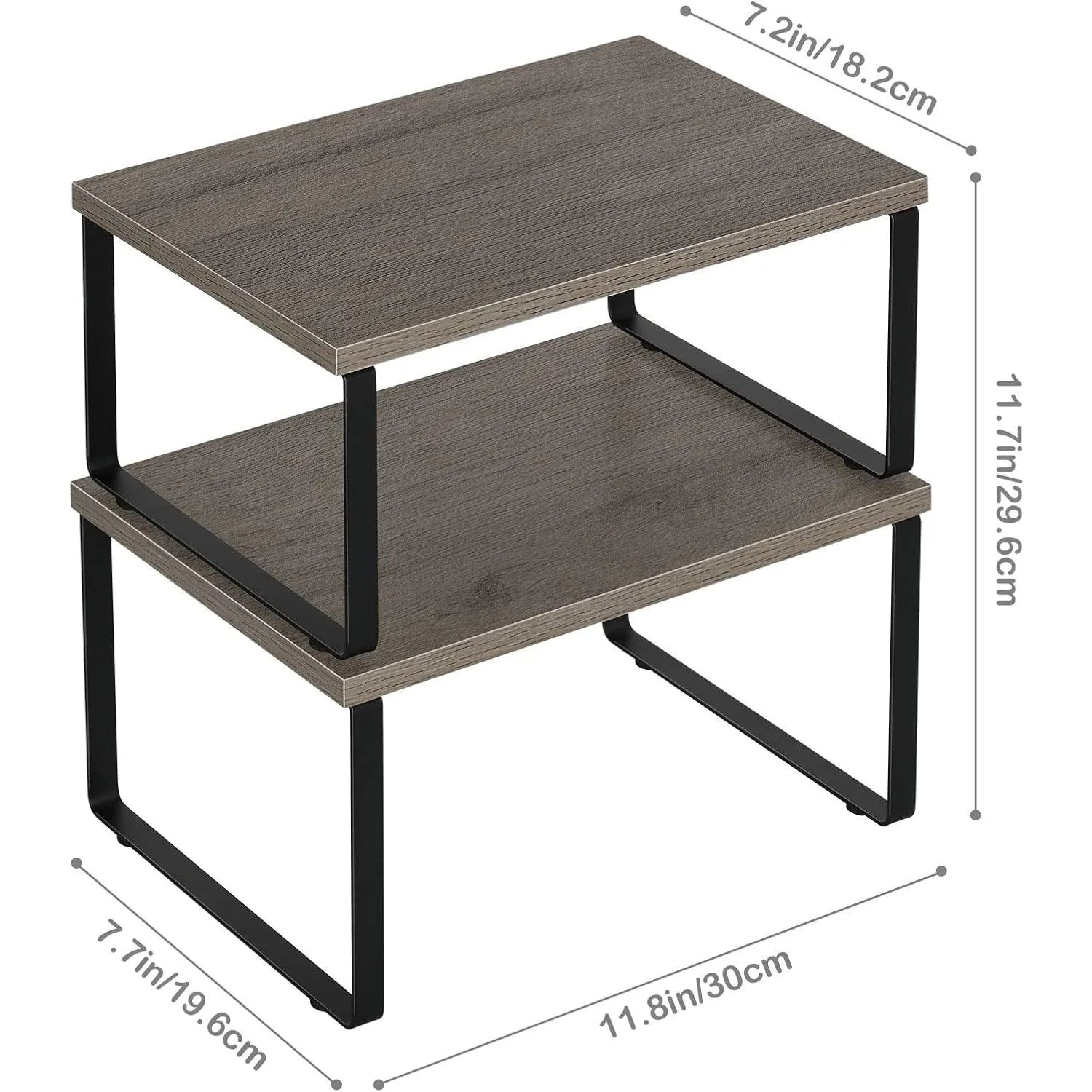 Stackable Cabinet Shelf Organizer Set