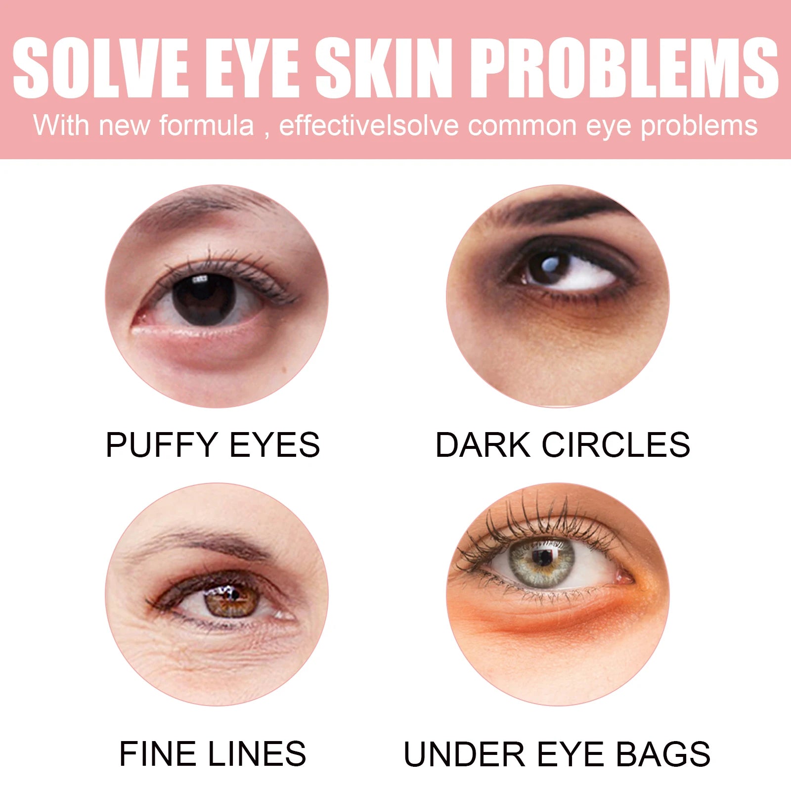 OUHOE 60pcs Rose Firming Eye Mask