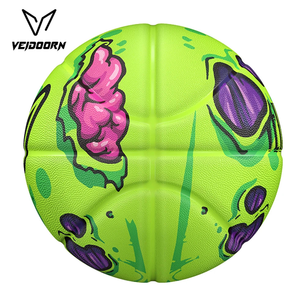 Veidoorn Green Rubber Basketball Ball