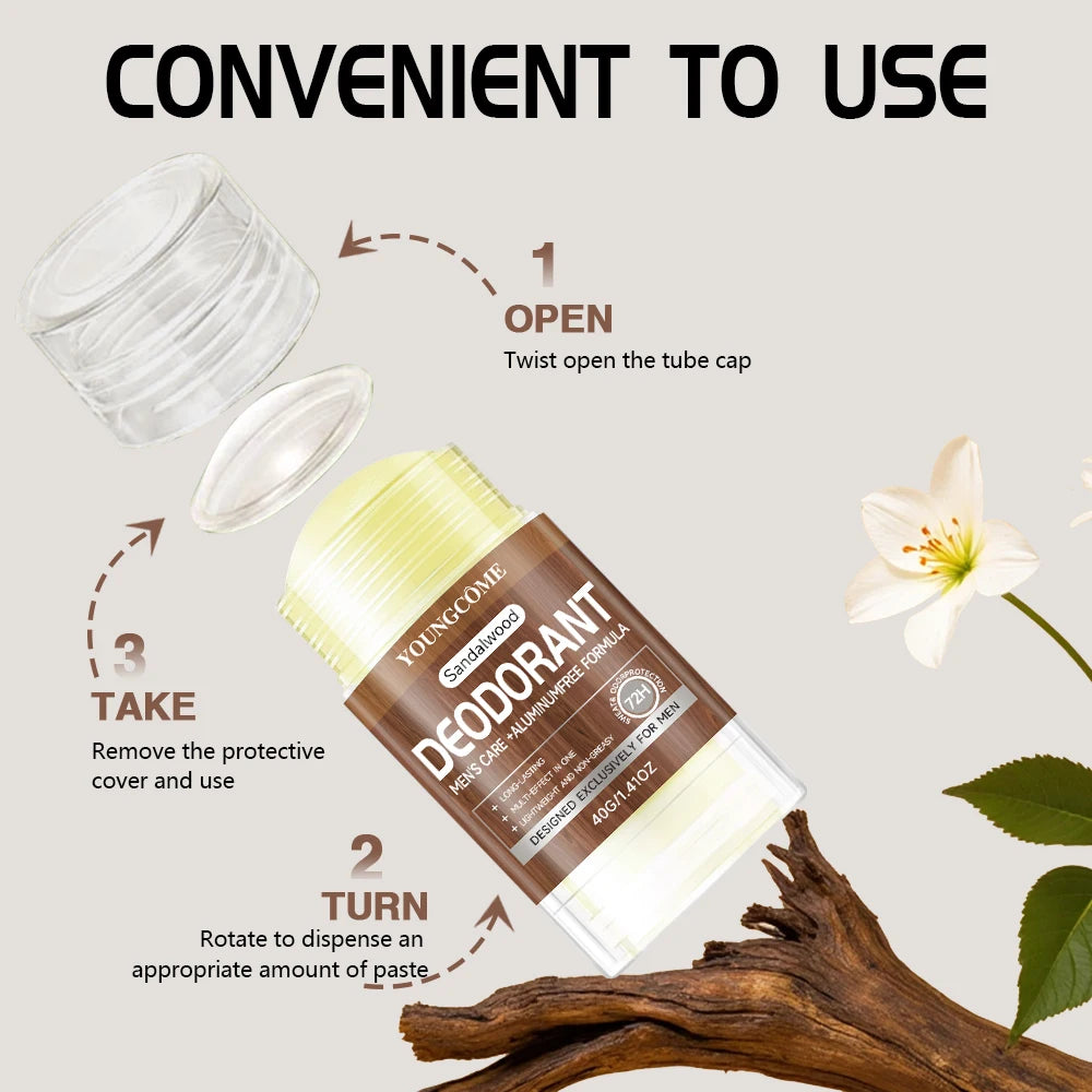 Men’s Sandalwood Deodorant Stick 40g