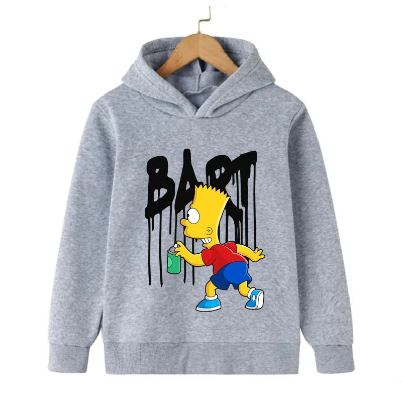 Simpsons Cartoon Kids Hoodie Kawaii