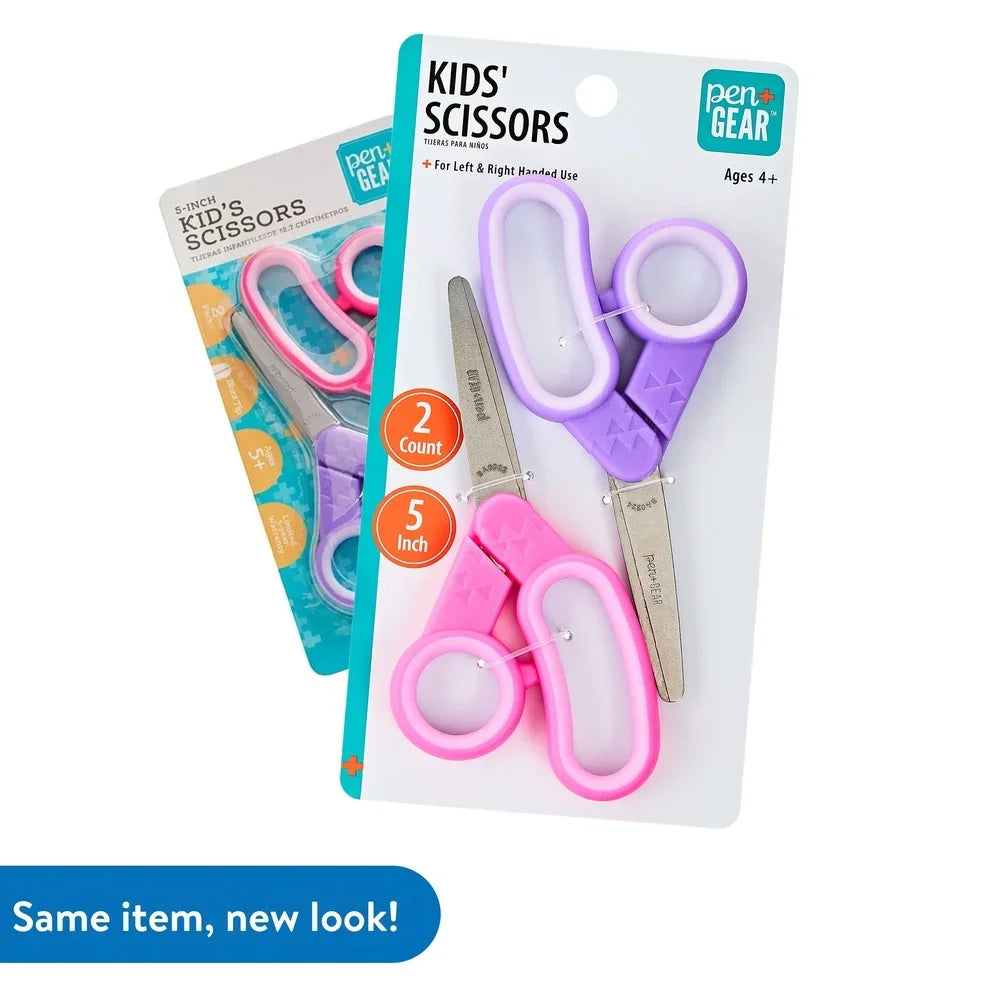 7 Pack 5" Blunt Tip Scissors Pink Purple