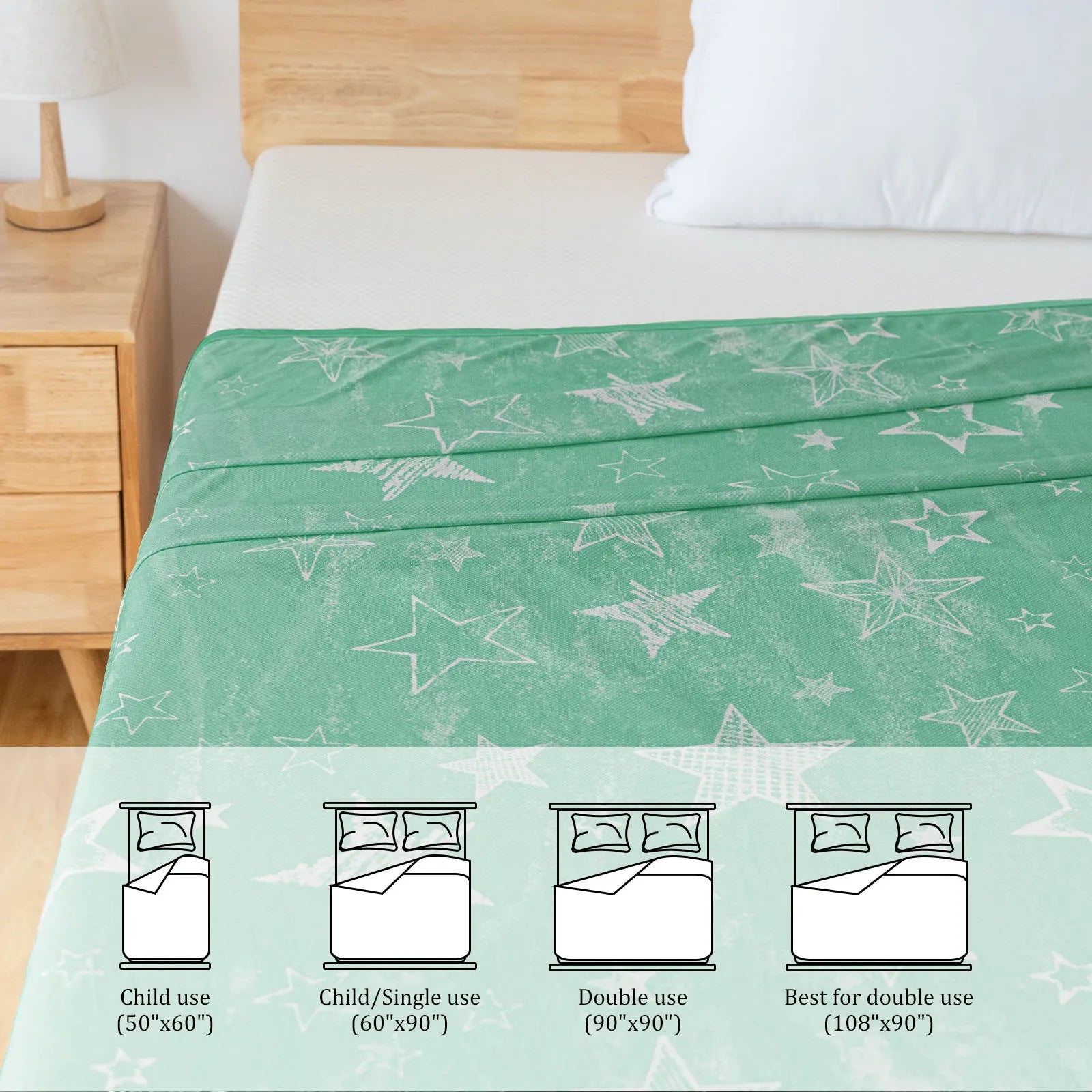 Star Print Double-Sided Cooling Blanket