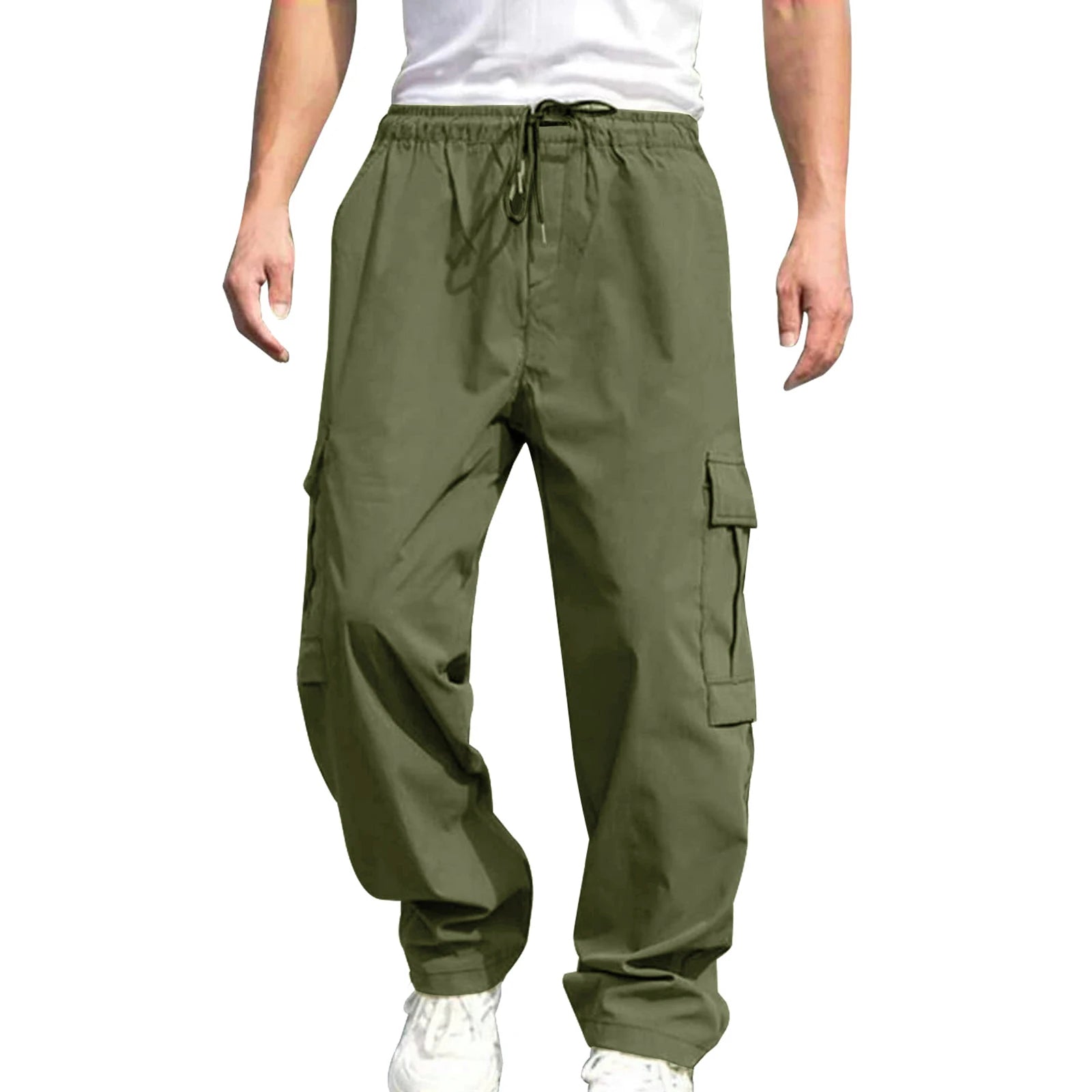 Men’s Loose Cargo Drawstring Pants