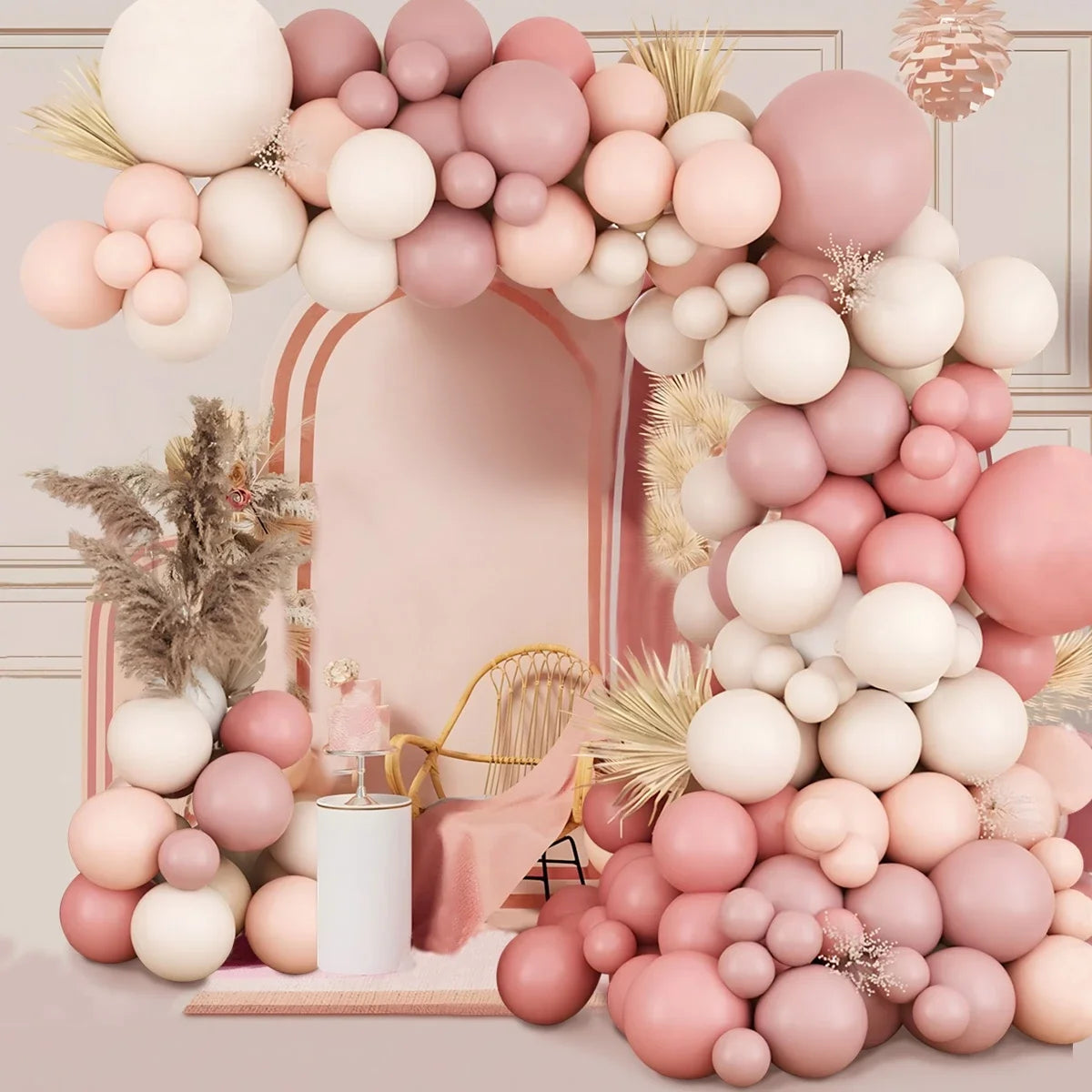 Retro Pink Pastel Macaron Balloon Kit